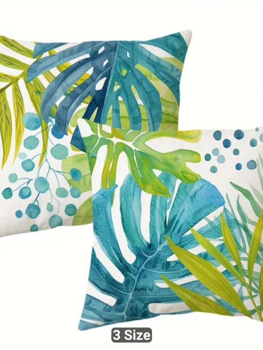 New Pair Tropical Leaf Decorative Pillow Covers - 1479-843